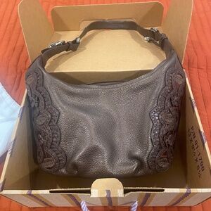 Brighton Hand Tooled Leather Handbag